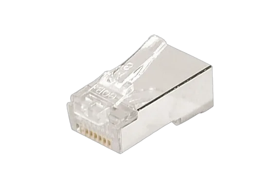 Connecteur à sertir 8P8C RJ45 CAT5e STP peigne séparé pour monobrin - lot de 10 — vue 1