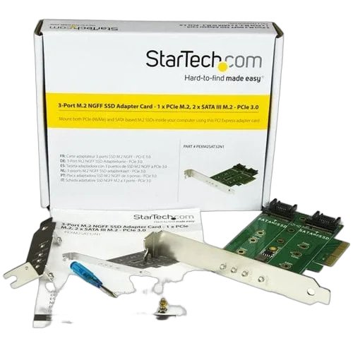 StarTech M.2 SSD Card 1x PCIe NVMe 2x SATA M.2 — vue 6