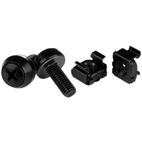 StarTech M6 Screws & Cage Nuts - 100 Pack Black — vue 1
