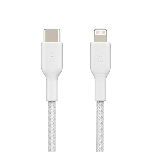 Belkin Lightning to USB-C Cable Braid 1M White — vue 4