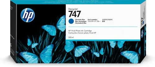 HP 747 300-ml Chromatic Blue Ink Crtg — vue 1