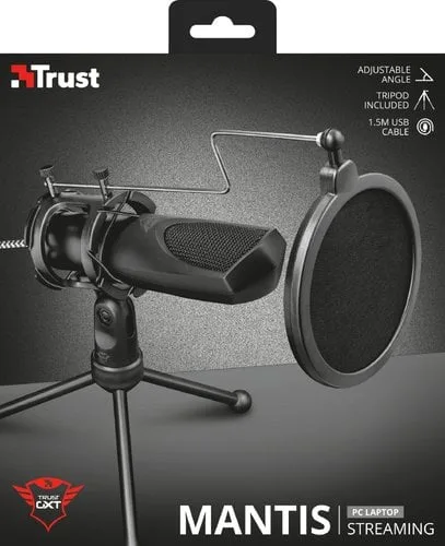 Trust Microphone Streaming Mantis - Noir/USB/Trépied — vue 5