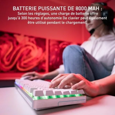 Cherry MX 8.2 Pro TMR TKL - Magnétique - Sans-Fil - RGB - Blanc — vue 6