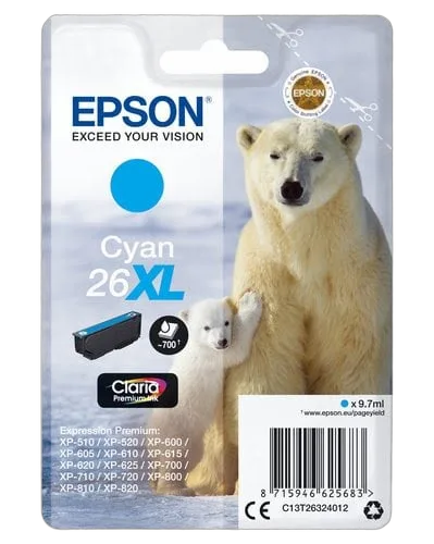 Epson - Cyan - C13T26324012 — vue 1