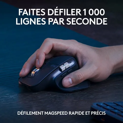 Logitech MX Keys S Noir + Souris sans fil MX Master 3S Noir — vue 9