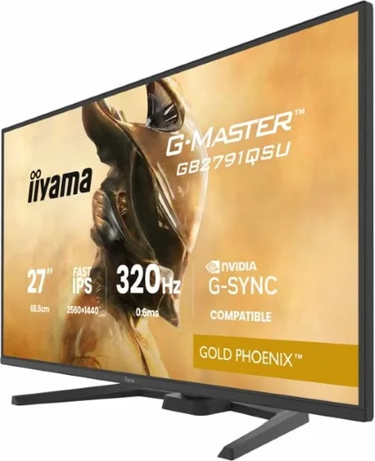 Iiyama GB2791QSU-B1 - 27" QHD 320Hz Fast IPS 0.6ms Pivot G-Sync — vue 3