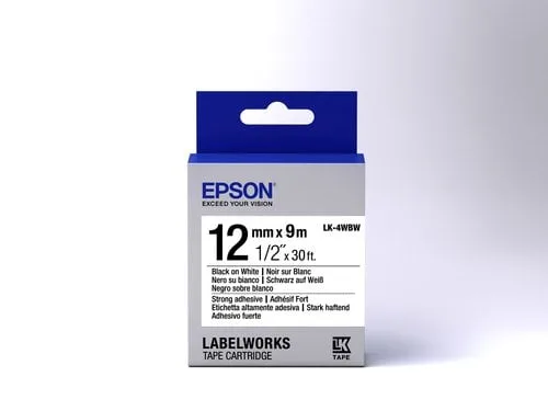 Epson TAPE LK-4WBW STRNG ADH BLK-/WHT — vue 2
