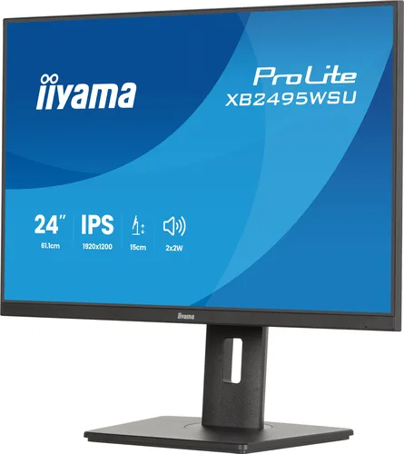 Iiyama Prolite XB2495WSU-B1 - 24.1" FHD+ 100Hz IPS 4ms Pivot HDMI DisplayPort — vue 5