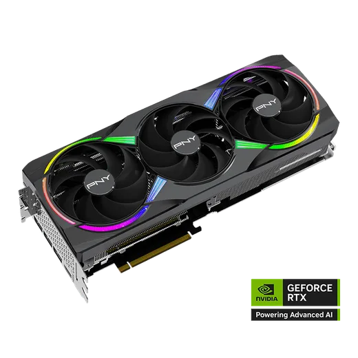 PNY RTX 5080 16GB ARGB Overclocked Triple Fan — vue 2