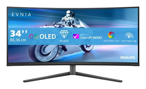 Philips Evnia 34M2C6500/00 - 34" CURVE QD-OLED WQHD 175Hz 0,03ms Ambiglow — vue 1