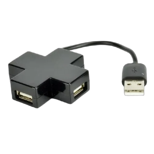 MCL Samar USB 2.0 4 port hub - Black — vue 1
