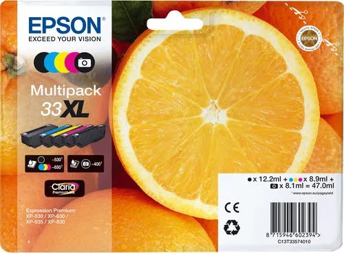 Epson 33 XL 5-COLOURS MULTIPACK — vue 3