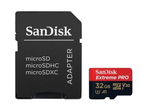 Sandisk Extreme Pro microSDHC 32GB+SD Adapter — vue 3