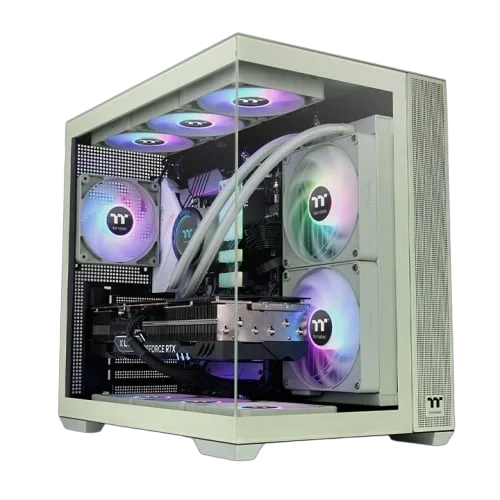 Thermaltake View 380 TG ARGB Matcha Green - MT/Sans Alim/ATX — vue 1