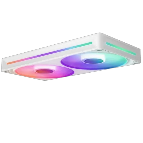 NZXT F240 RGB Core Fan (Single Frame) - Blanc — vue 3