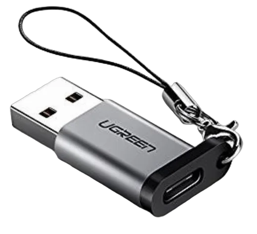 Adaptateur USB-A vers USB-C/Gris
