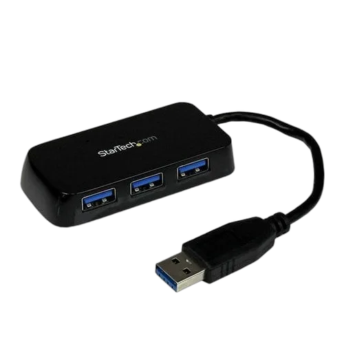 StarTech Portable 4 Port Mini USB 3.0 Hub - Black — vue 1