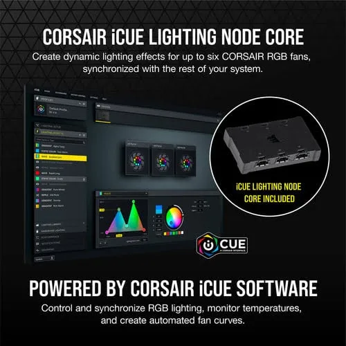 Corsair Kit de 3x iCUE SP120 RGB ELITE avec Lighting Node CORE — vue 6