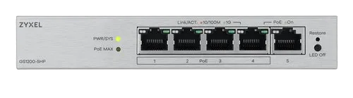 ZYXEL GS1200-5HP V3 5 PORT GIGA — vue 3