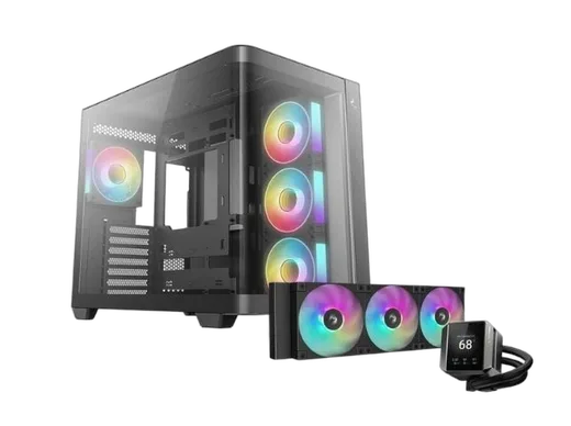 Deepcool CG530U Noir + Mystique 360 ARGB — vue 1