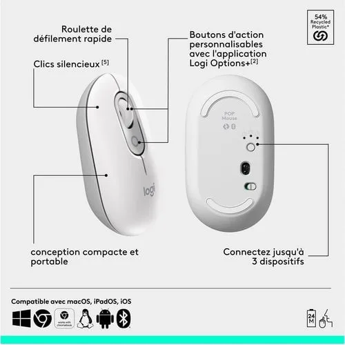 Logitech Pop Icon Combo - Blanc — vue 12