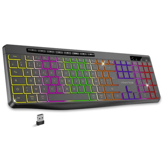 Advance R-Type Wireless - Membrane - Sans-Fil - RGB - Noir — vue 1