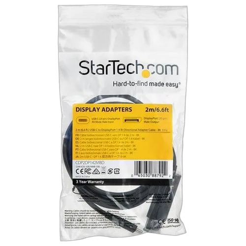 StarTech Cable/-/USB C/to/DP 1.4/-/6.6ft - 8K 30 — vue 5