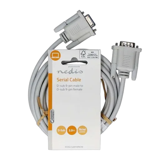 Nedis Câble D-Sub 9 mâle/femelle - 2m - Blanc — vue 1
