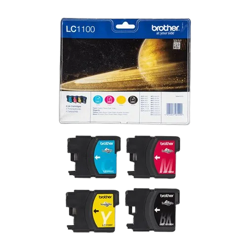 Brother Pack de 4 cartouches LC1100 BK/C/M/Y — vue 3
