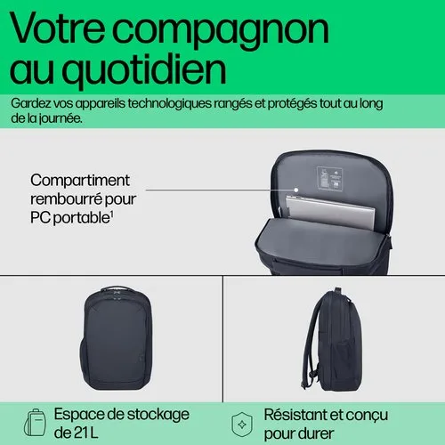 HP Evday 16 Odyssey Gray Laptop Backpack — vue 9