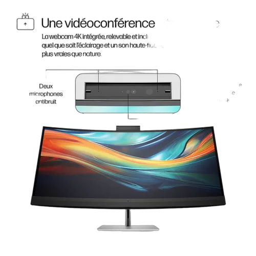 HP 39.7" CURVE 5K  60Hz WEBCAM Thunderbolt 3 — vue 7
