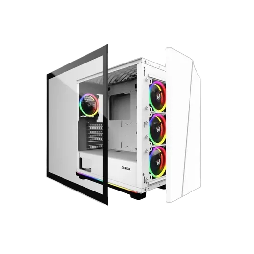 M.RED WHITE DESTROYER Strip-G - ARGB - MT/ATX — vue 2