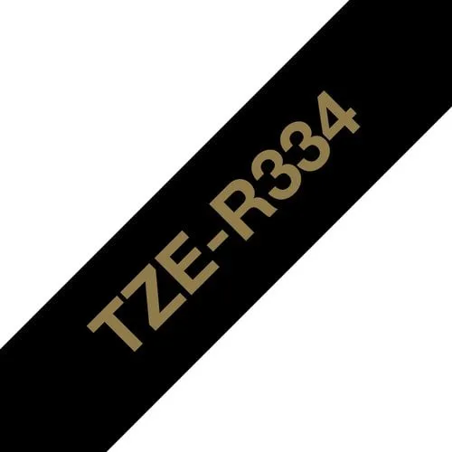 Brother Tape/12mm gold on black — vue 3