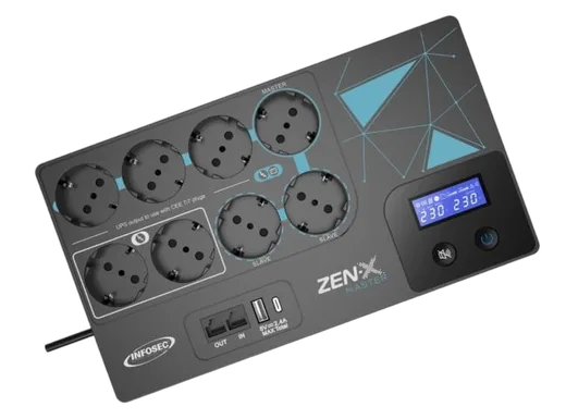 Infosec Zen-X Master 600 FR/SCHUKO - 600VA 8 prises