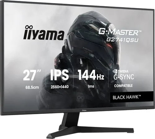 Iiyama G-Master G2741QSU-B1 - 27" QHD 144Hz IPS 1ms Adaptive Sync G-Sync — vue 3
