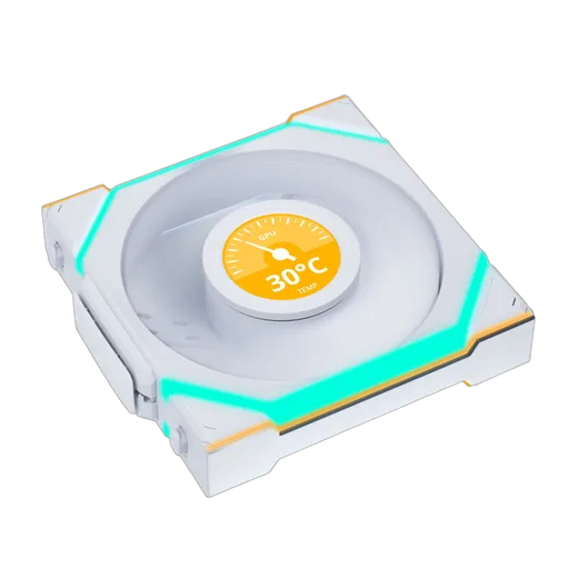 Lian-Li UNI FAN SL LCD ARGB PWM - Sans Fil 120mm - Blanc — vue 2
