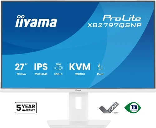 Iiyama Prolite XB2797QSNP-W1 - 27" QHD 75Hz IPS 1ms Pivot AdaptiveSync — vue 1