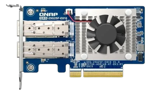 Qnap 2PORT SFP28 25GBE NW EXP CARD — vue 3