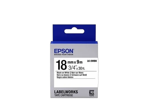 Epson TAPE LK-5WBN STD BLK-/WHT 18/9 — vue 1