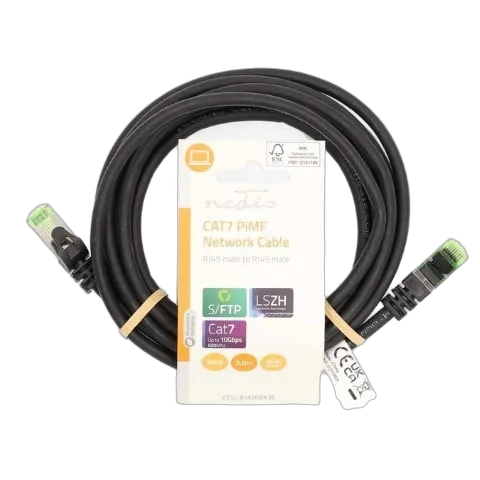 Nedis Câble RJ45 Cat7 S/FTP - 3m - Noir — vue 1