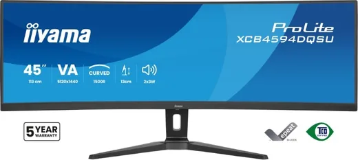 Iiyama XCB4594DQSU-B1 - 45" CURVE DQHD 75Hz VA 2ms HP — vue 2