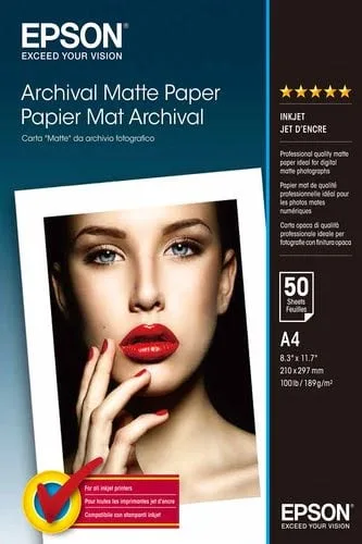 Epson Paper/Archival Matte A4 189gm2 50sh — vue 1