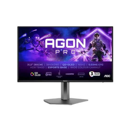 AOC AGON PRO AG326UD - 31.5" QD-OLED 4K 165Hz 0.03ms Pivot Adaptive Sync-Seconde Vie — vue 1