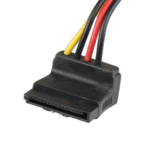 StarTech 12" LP4 to 2x Right Angle SATA Power — vue 3