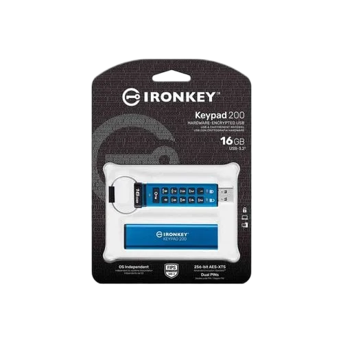 Kingston 16GB IRONKEY KEYPAD 200 AES-256 — vue 3