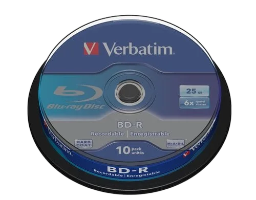 Verbatim BD-R/25GB 6xspd Single Layer Spindle 10p — vue 1