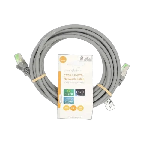 Nedis Câble RJ45 Cat8.1 S/FTP - 5m - Gris — vue 1