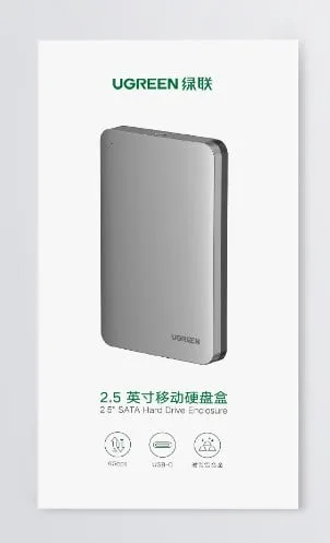 UGREEN USB-C 3.1 vers USB 3.0 pour HDD et SSD - 2.5"SATA - 6To - 0.50m - Gris — vue 2