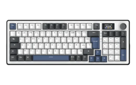 The G-LAB Keyz Elite 450 écran LCD - Mécanique - Sans-Fil - RGB - Blanc/Bleu — vue 2
