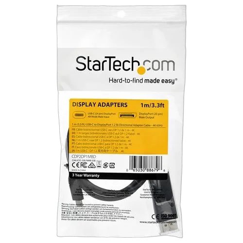 StarTech Cable - USB C to DP 1.2 - 3.3ft - 4K 60 — vue 5